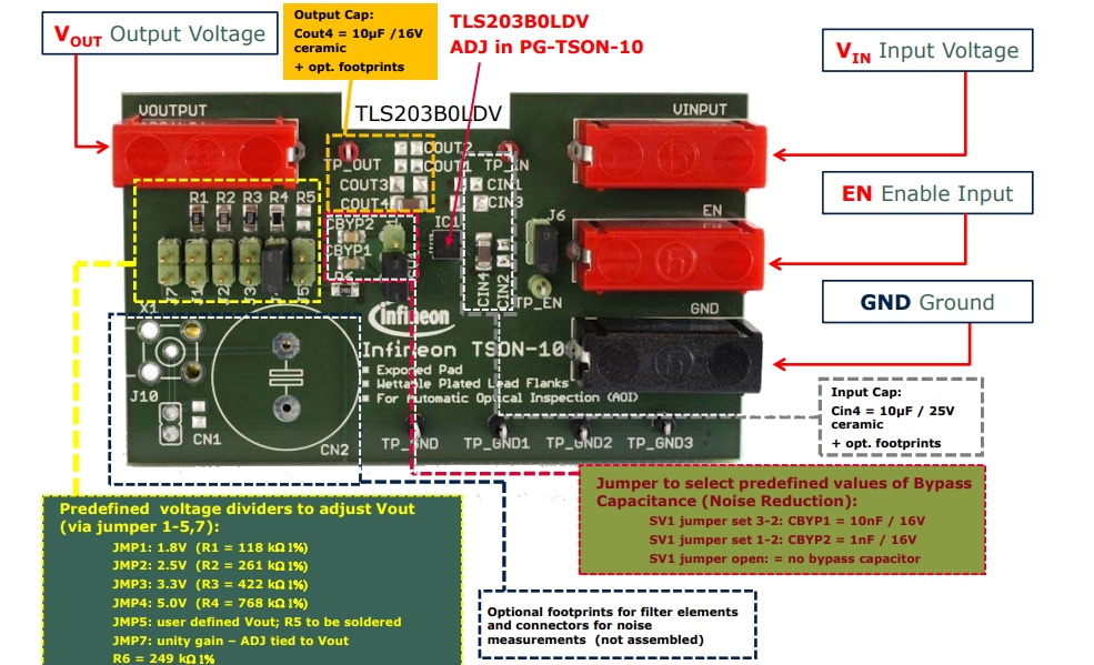 Infineon Technologies TLS203B0LDV Demo Board
